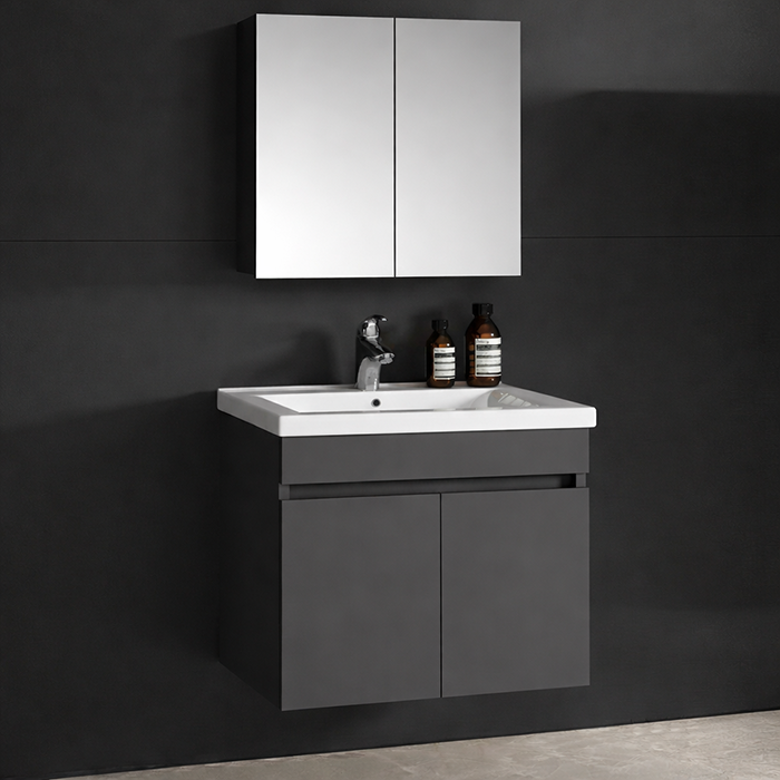 Rollin-Zirve 55 Cm  Banyo Dolabı Takım (Antrasit)