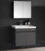 Rollin-Zirve 55 Cm + Lavabo Banyo Dolabı Takım (Antrasit)